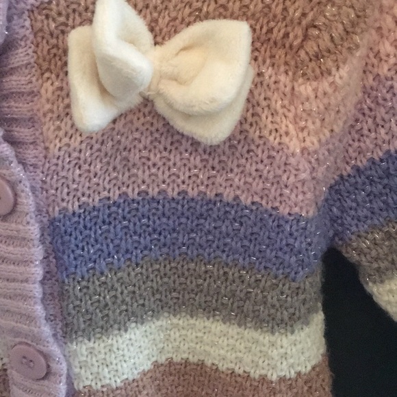 Little Lass Knit Button Down Sweater 3T - Picture 2 of 4